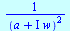 `/`(1, `*`(`^`(`+`(a, `*`(I, `*`(w))), 2)))
